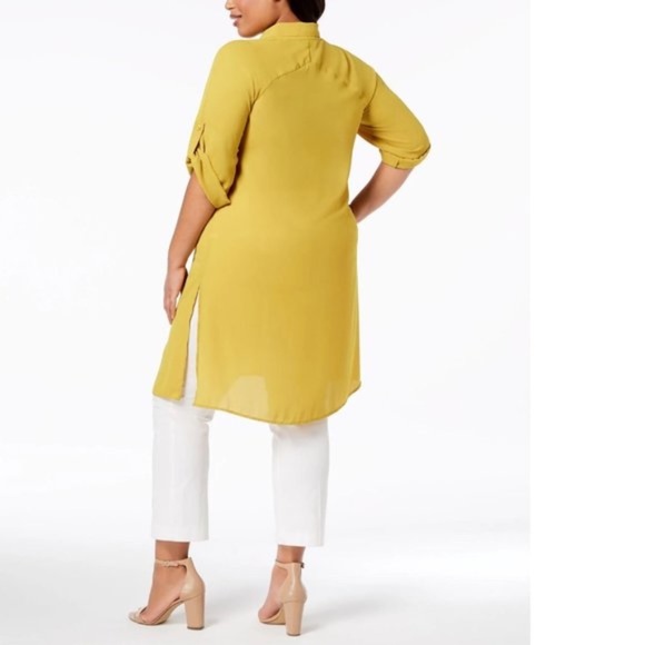 Alfani Roll-Tab Tunic Shirt - Picture 2 of 5